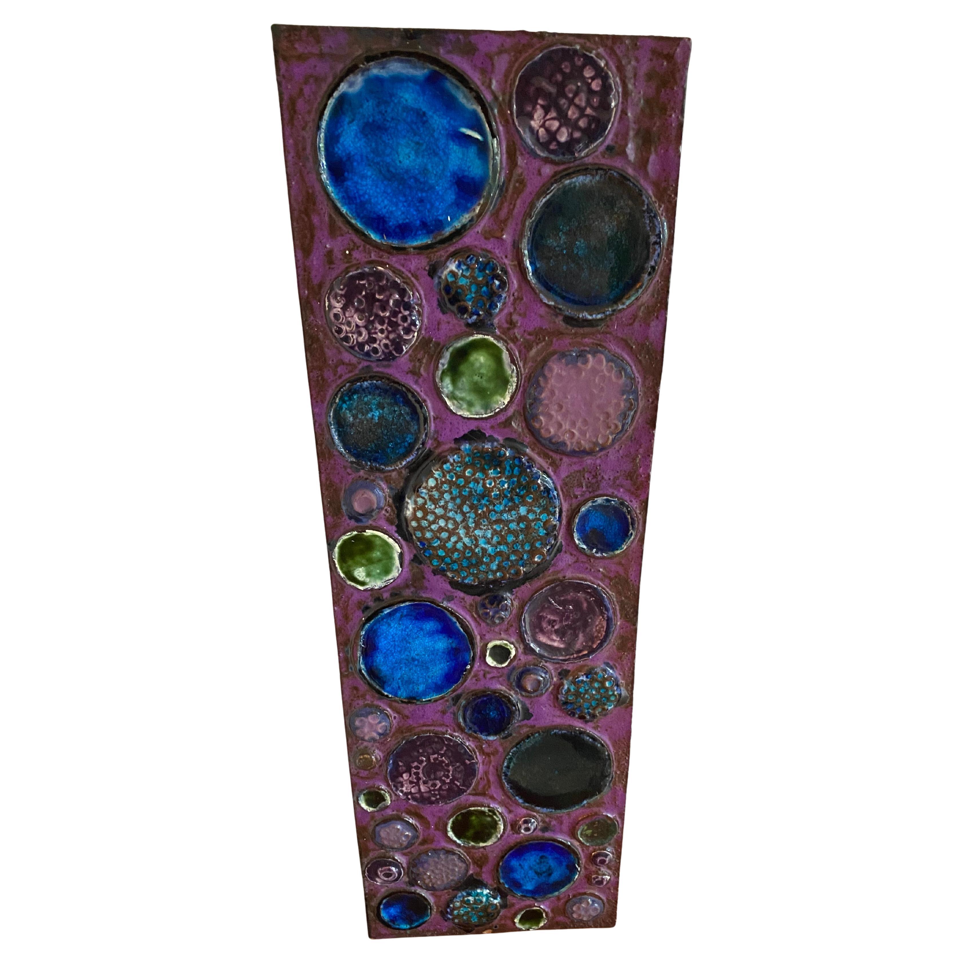 Placa de pared de cerámica moderna de mediados de siglo de Gerda Heuckeroth para Ceramano Keramik en venta