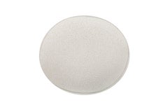 Mid-Century Modern Calheta Pouf Ottoman, Cream Jacquard, Handmade by Greenapple