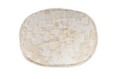 Mid-Century Modern Calheta Pouf, Ottoman, Holly Hunt Fabric, Handmade Greenapple