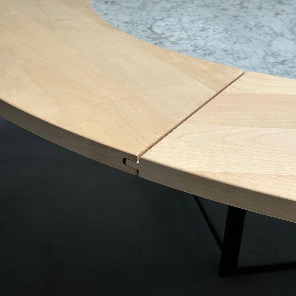 Poul Kjaerholm Mid-Century Modern PK-54 Dining Table, Marble, Maple, Steel, 2011 For Sale 5