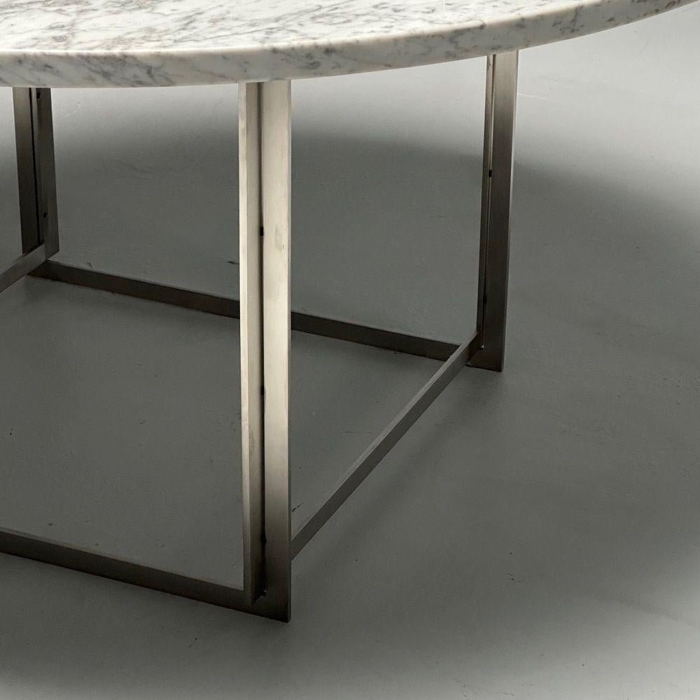 Table de salle à manger PK-54 mi-siècle moderne Poul Kjaerholm, marbre, érable, acier, 2011 en vente 7