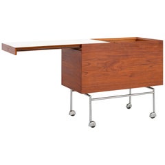 Mid-Century Modern Poul Norreklit Rosewood Bar Cart