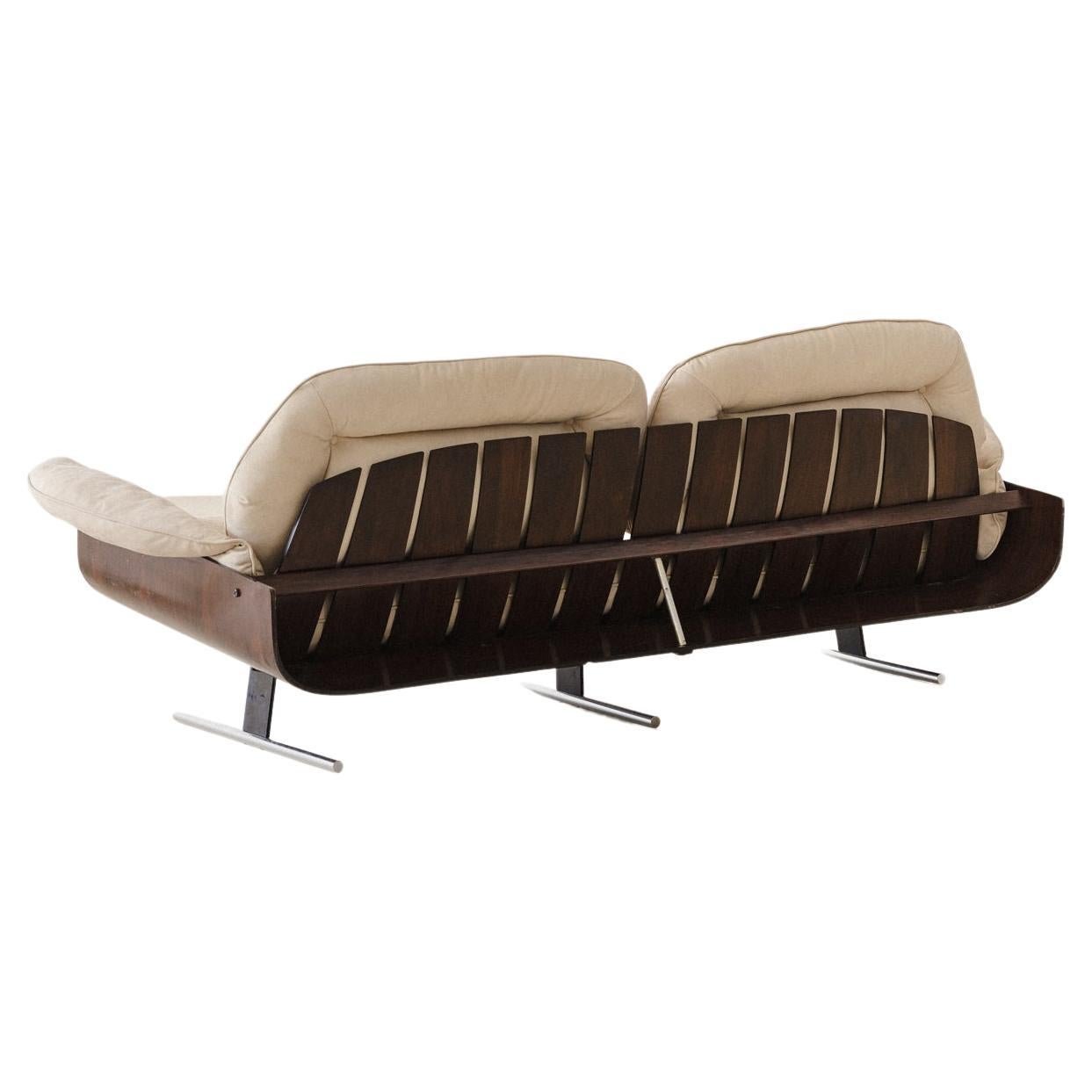 Midcentury Modern Presidential Sofa by Brazilian Designer Jorge Zalszupin, 1959