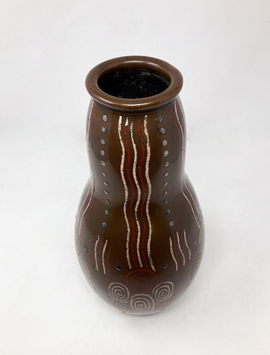 Moderne Primavera-Vase aus der Mitte des Jahrhunderts mit geometrischen Mustern, 1930er Jahre im Angebot 1