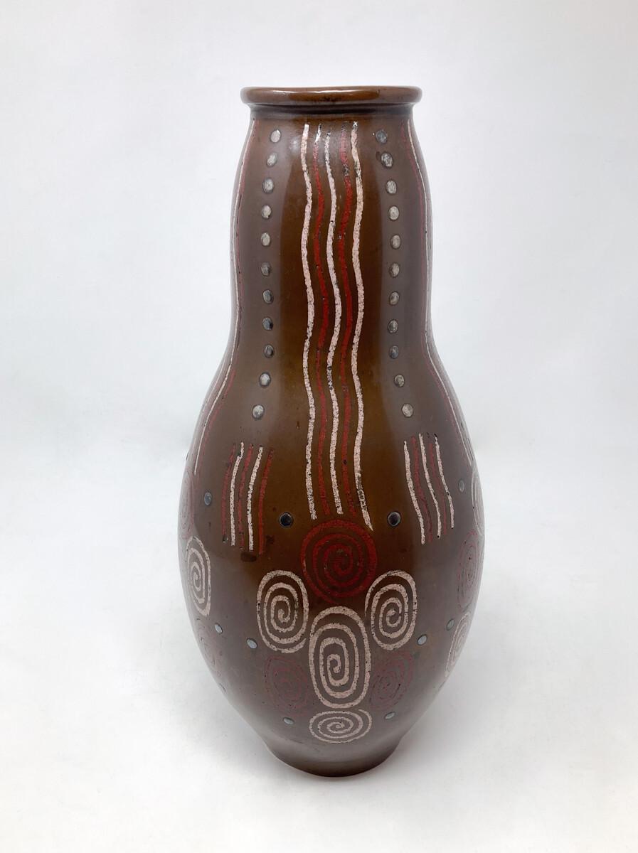 Vase Primavera moderne du milieu du siècle dernier avec motifs géométriques, années 1930 en vente 2