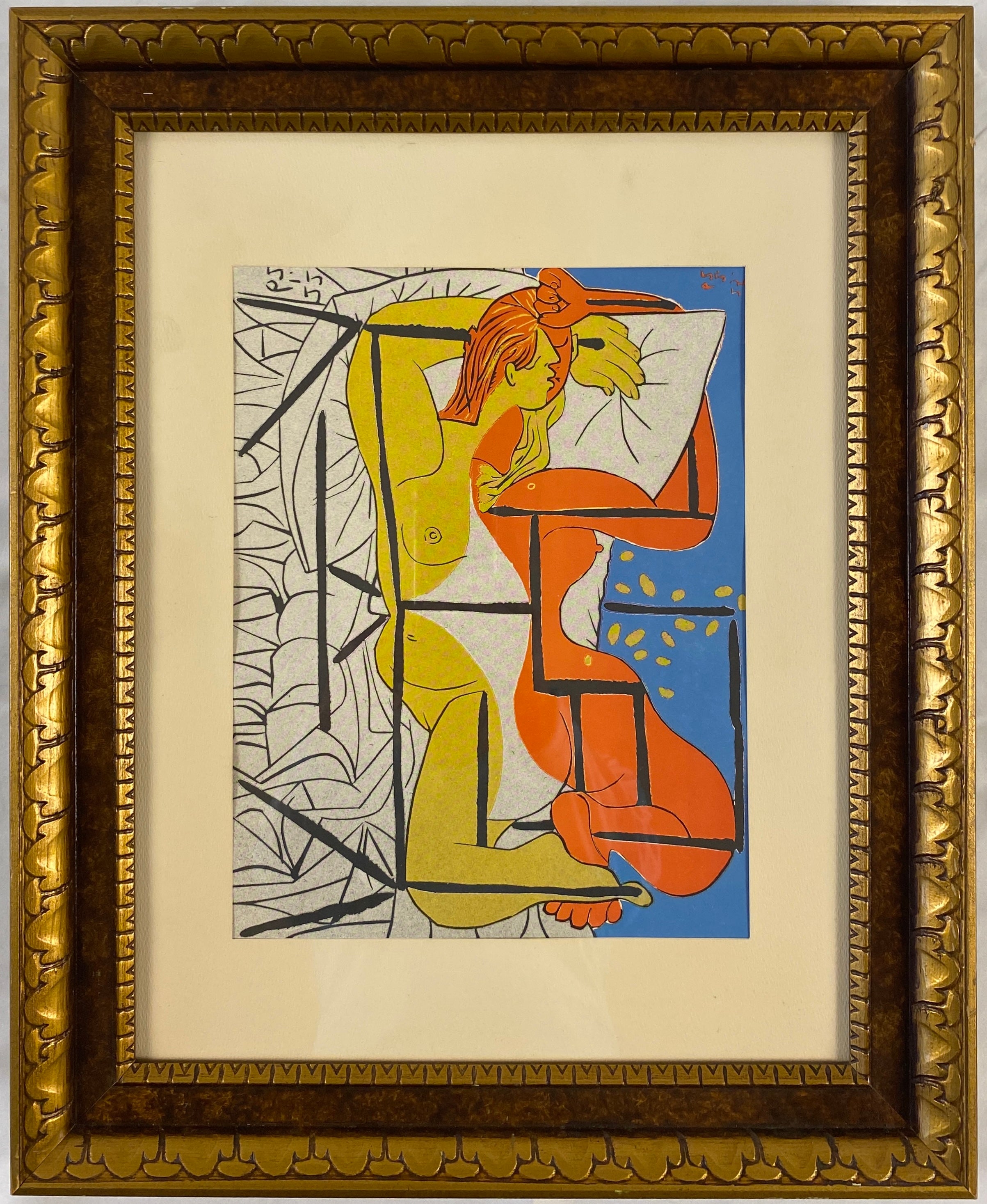 Artist/ School: French School, late 20th century. Print, signed in the plate.

Subject: The Nude Models, in the style of Picasso

Framed measurements:  Depth 1.63 in. x Width 21.50 in. x Height 17.50 in.

Provenance: private collection,