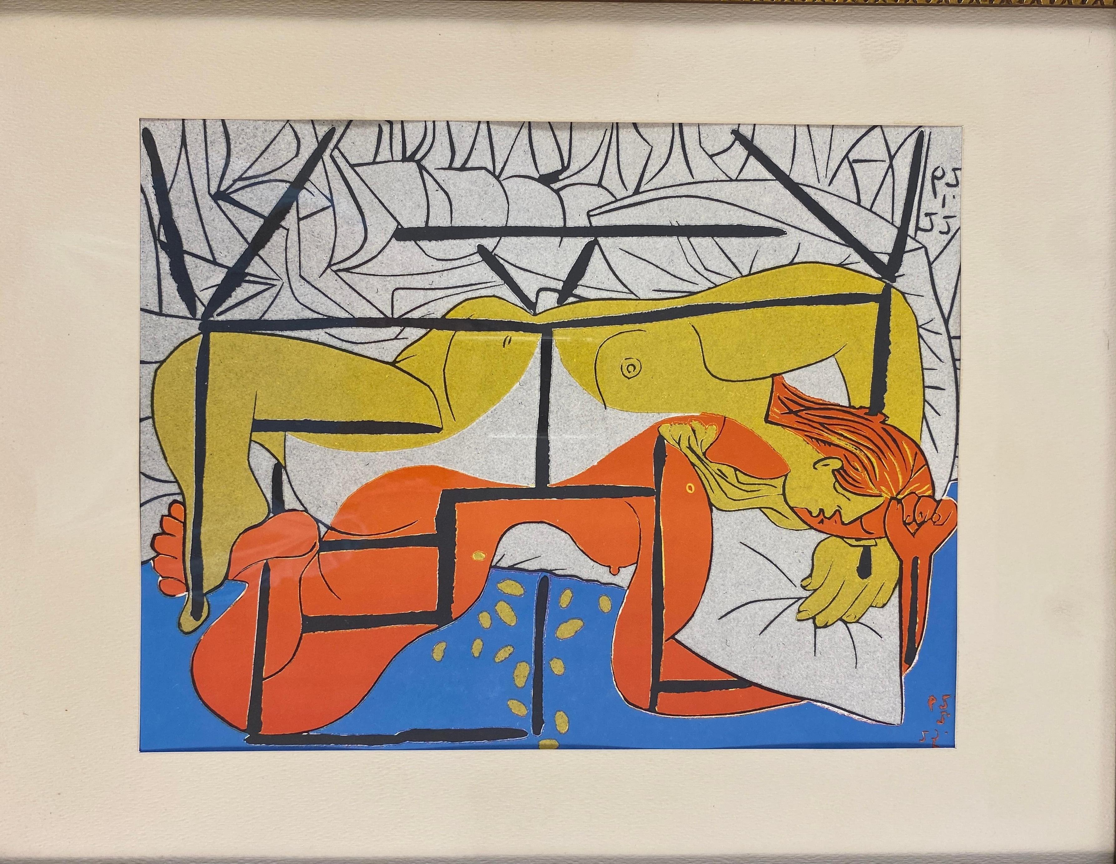 Picasso Style Mid-Century Modern Print  For Sale 1