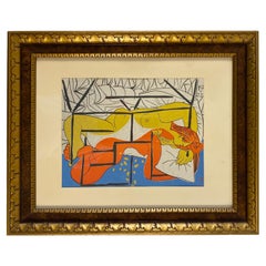 Mid-Century Modern Print in the manner of Picasso 