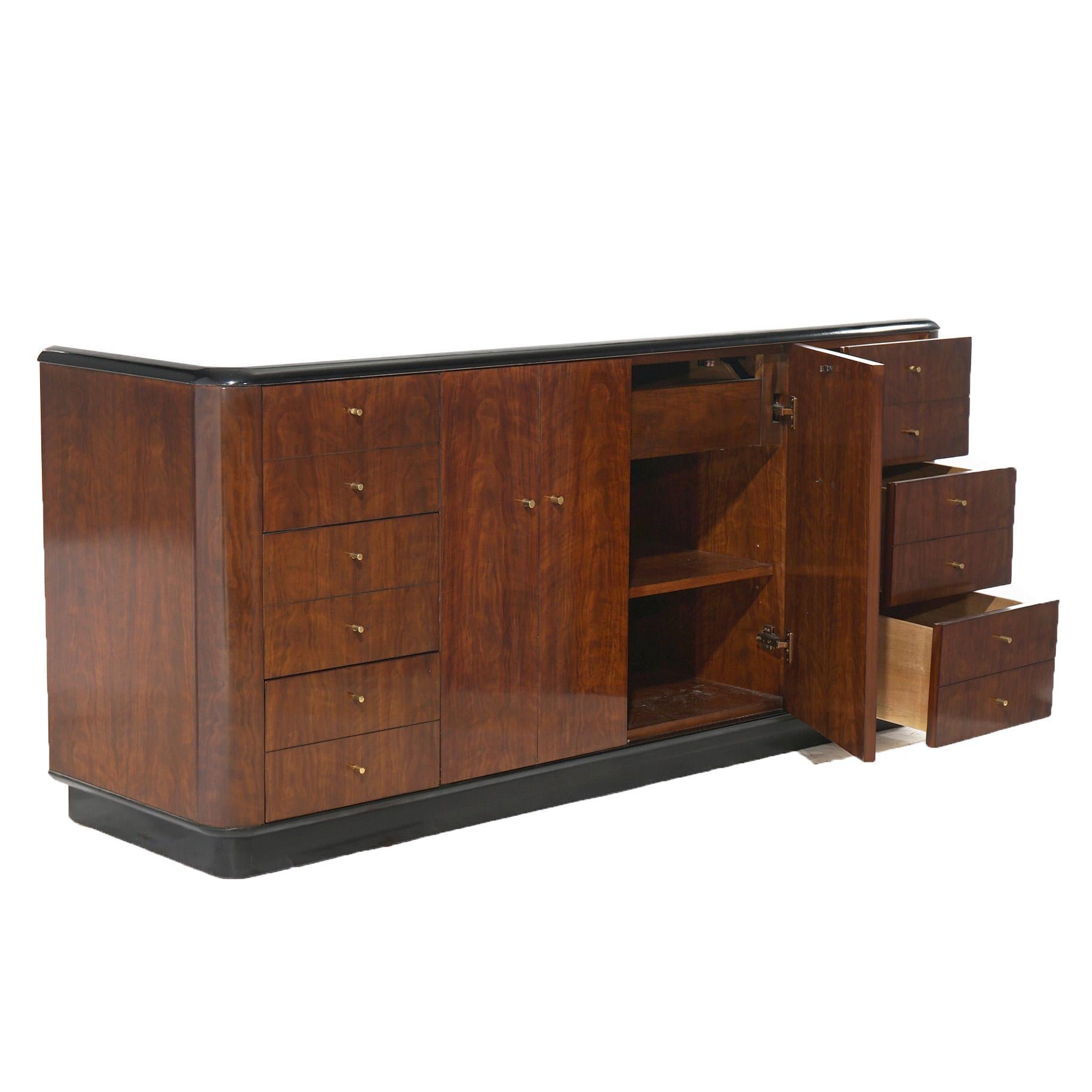 Mid Century Modern Profiles By Drexel Mahogany & Ebonized Sideboard 20thC 1