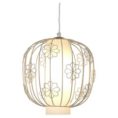 Mid-Century Modern PSO Flower Cage Ceiling Lamp, Finland 1950s