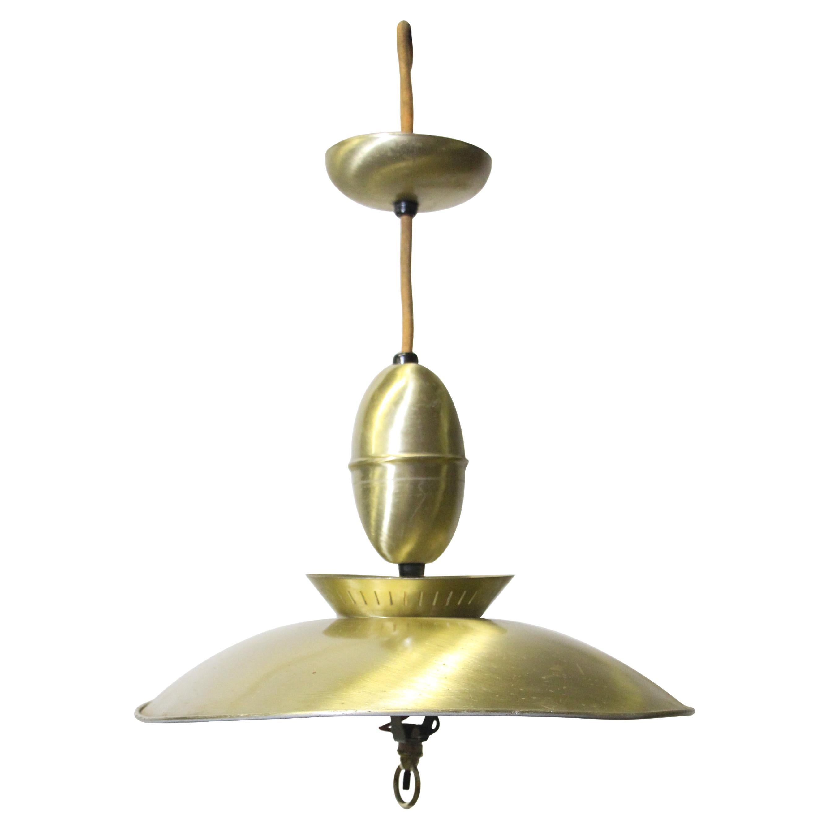 Mid-Century Modern Pull Down Brass Pendant Light w/ 3 Sockets For Sale at  1stDibs | pull down light, pull down retractable light, mid century brass  pendant light