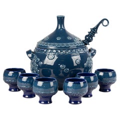 Ensemble à punchs moderne du milieu du siècle dernier - Bjorn Wiinblad pour Rosenthal - Porcelaine