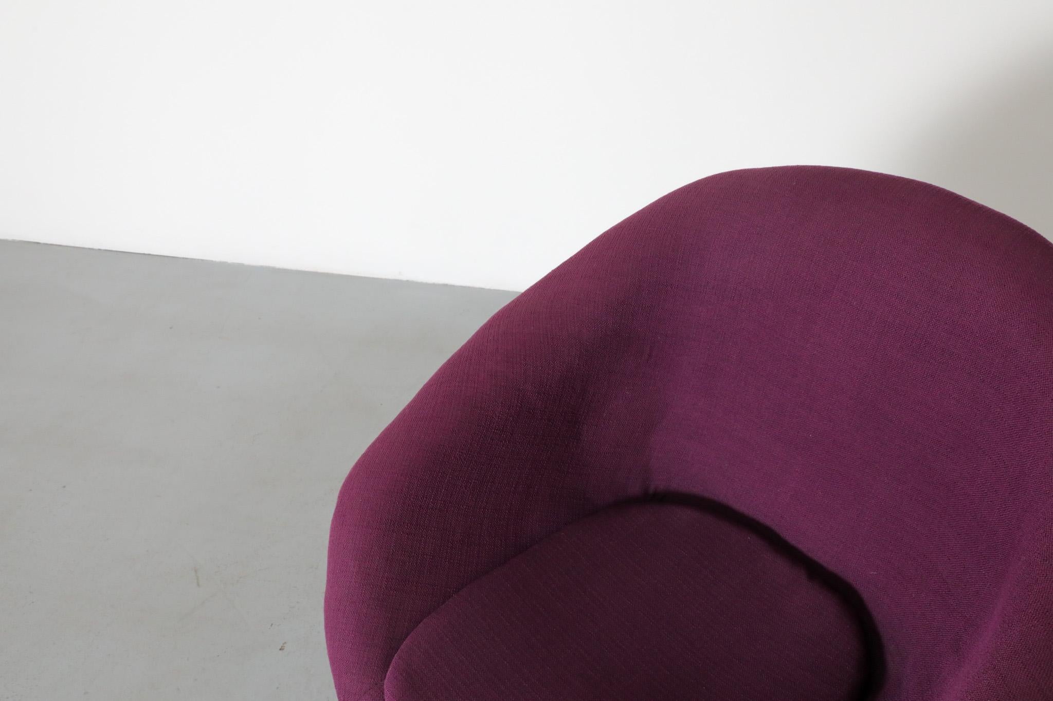 Mid-Century Purple Bucket lounge Chair by Miroslav Navrátil for Vertex For Sale 3