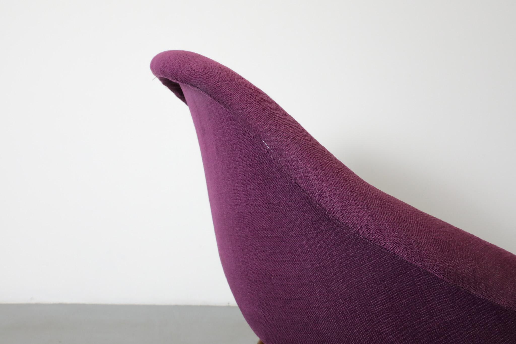 Mid-Century Purple Bucket lounge Chair by Miroslav Navrátil for Vertex For Sale 8