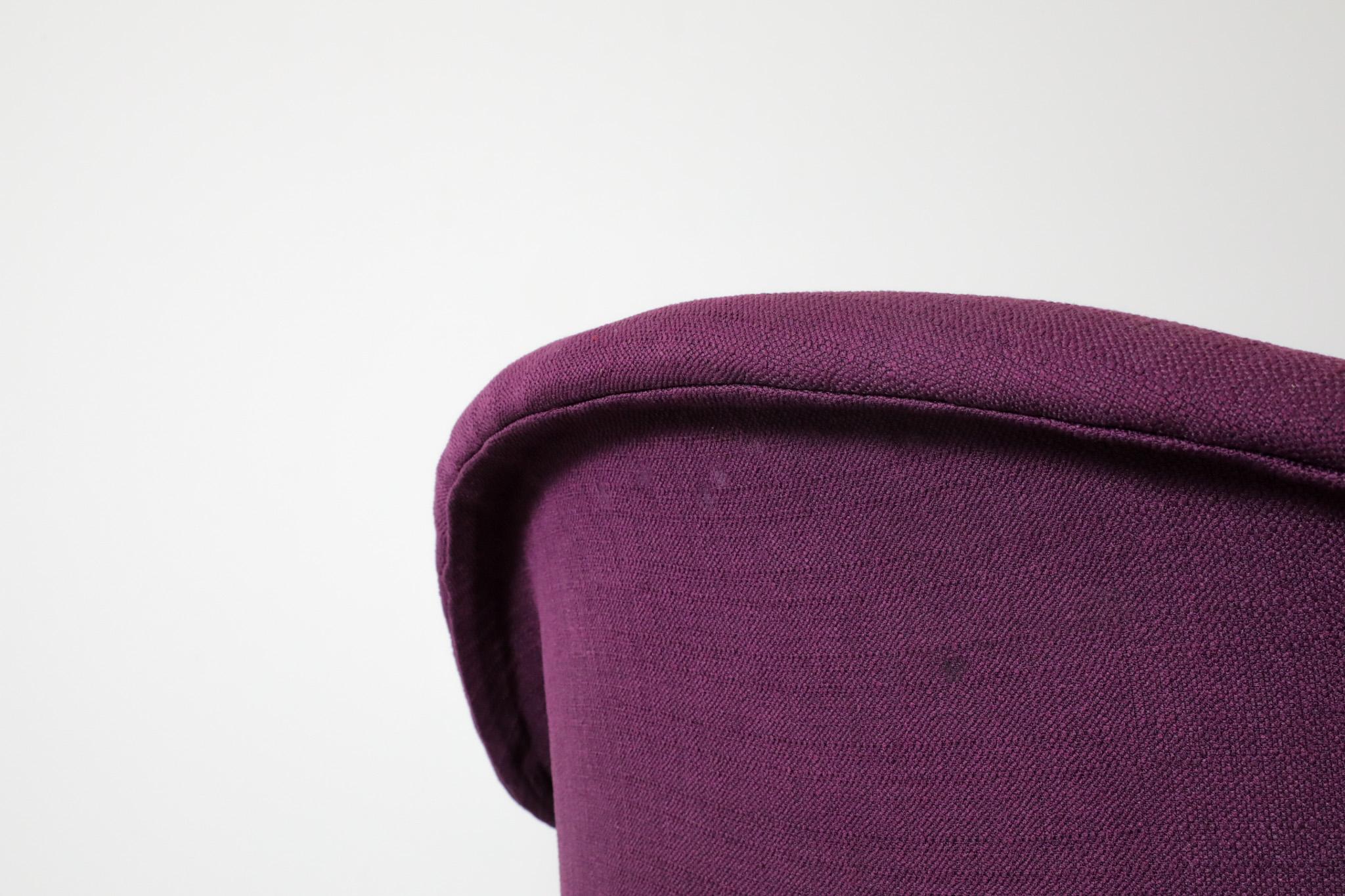 Mid-Century Purple Bucket lounge Chair by Miroslav Navrátil for Vertex For Sale 9
