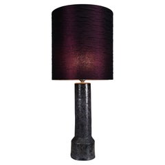 Lampe de table moderne du milieu du siècle en céramique violette de Pieter Groeneveldt