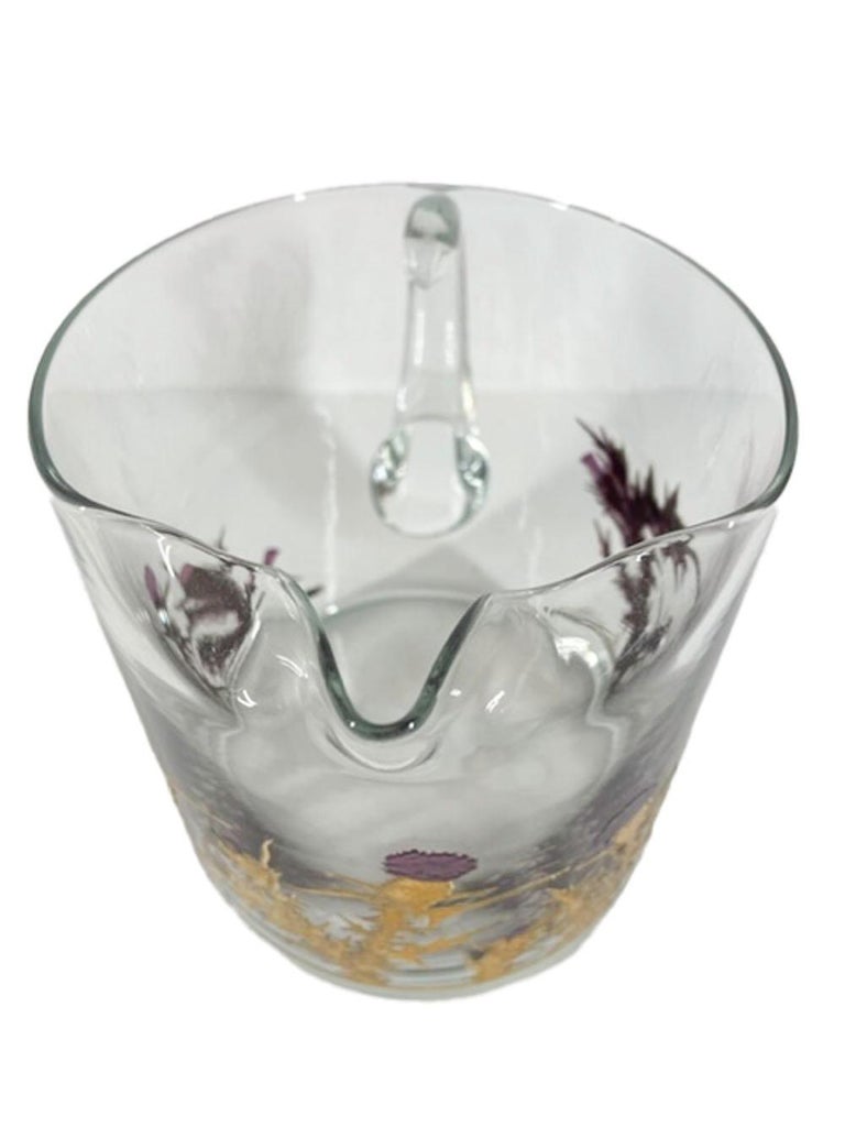 Bar / water pitcher designed by Gregory Duncan for West Virginia Glass. The 
