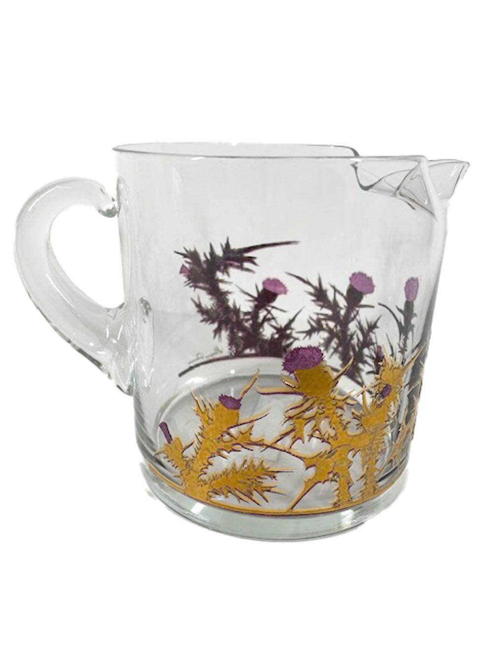 Mid-Century Modern Lila Emaille und 22k Gold Barkrug von Mid-Century Duncan (Mitte des 20. Jahrhunderts) im Angebot