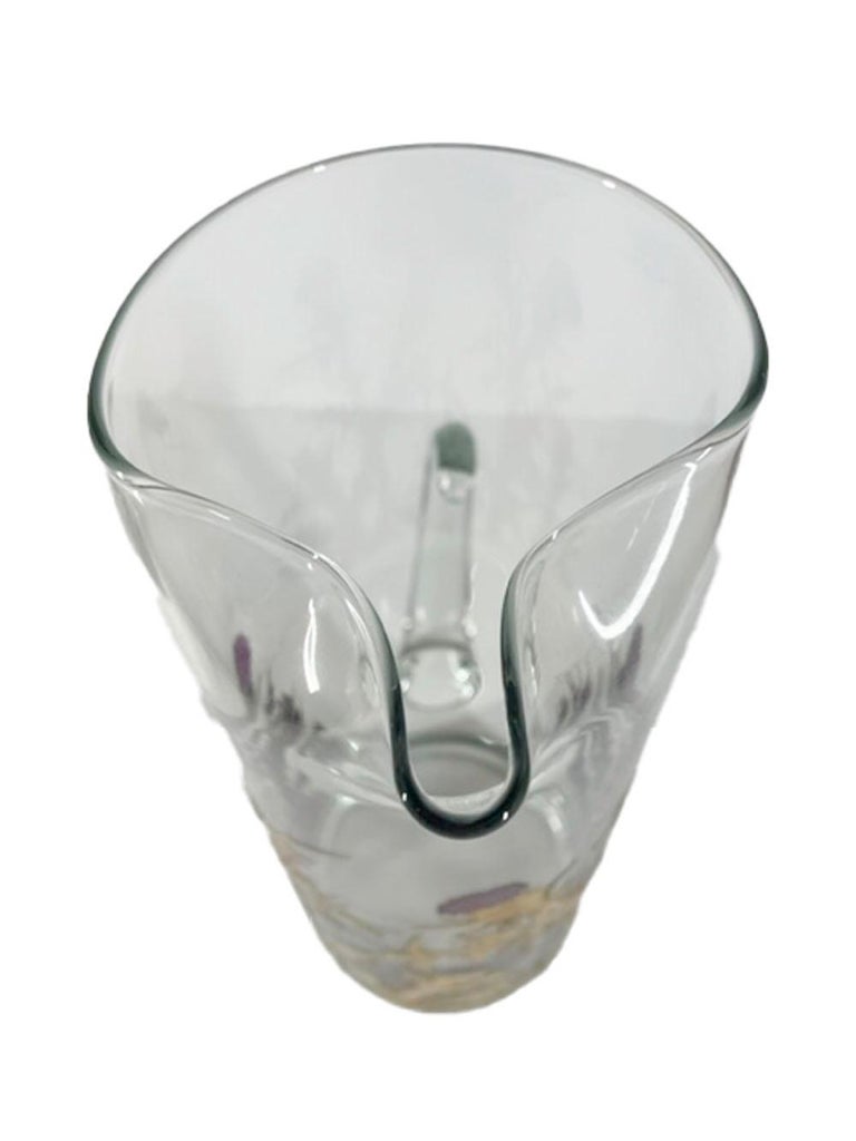Beverage / cocktail pitcher designed by Gregory Duncan for West Virginia Glass. The 