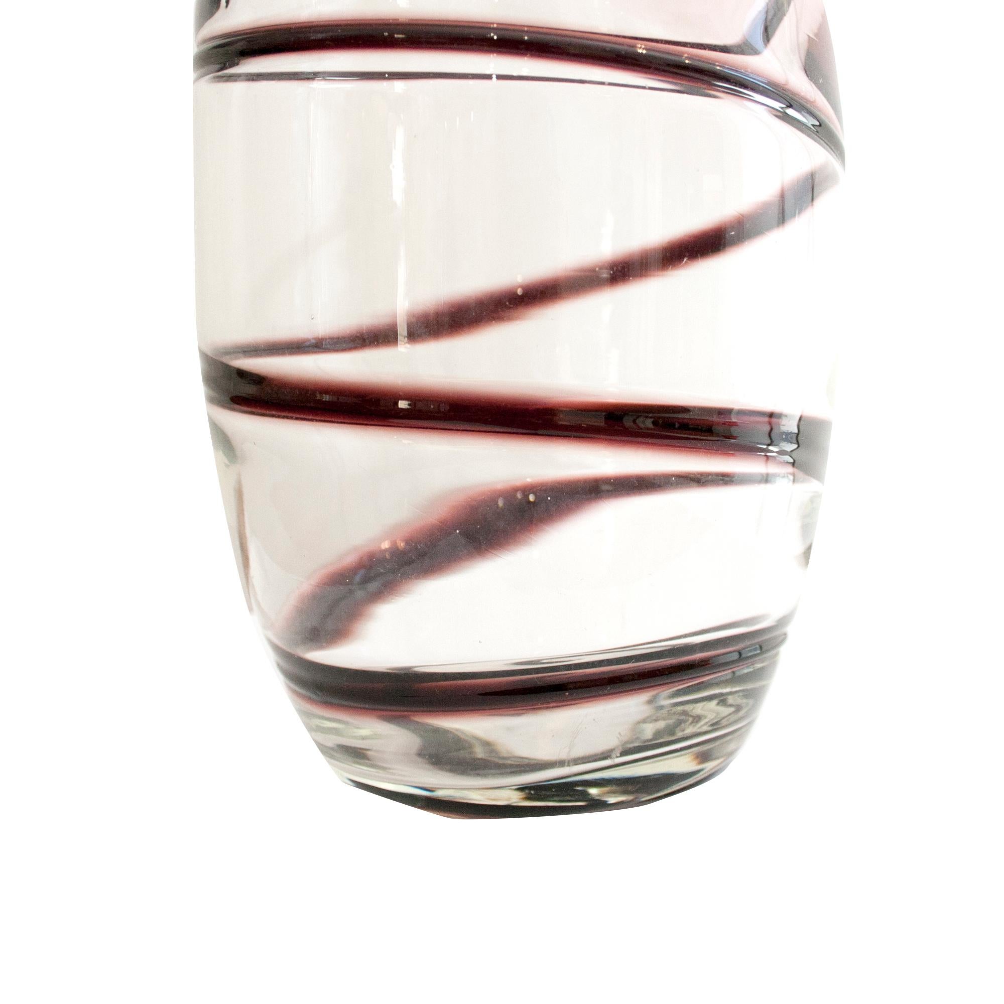 Mid-20th Century Mid-Century Modern Purple Murano Glass Vase, Italy, 1960 For Sale