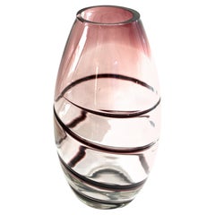 Vaso moderno di metà secolo in vetro di Murano viola, Italia, 1960