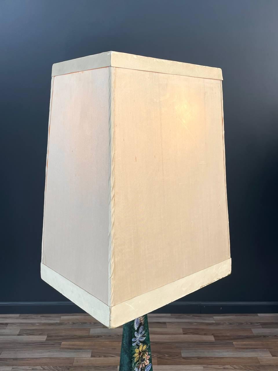 American Mid-Century Modern Pyramid Style Floor Lamp by Sascha Brastoff For Sale