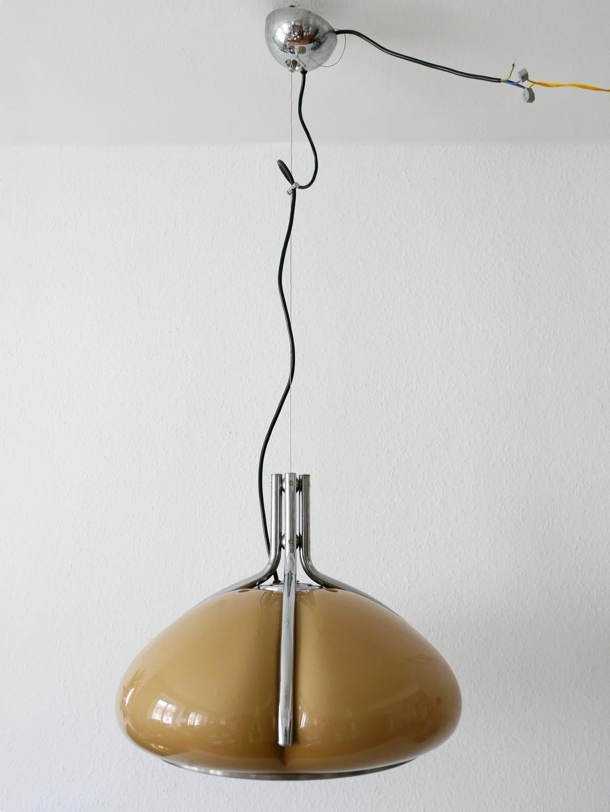 Mid-Century Modern Lampe pendante Quadrifoglio moderne du milieu du siècle par Harvey Guzzini:: années 1960:: Italie