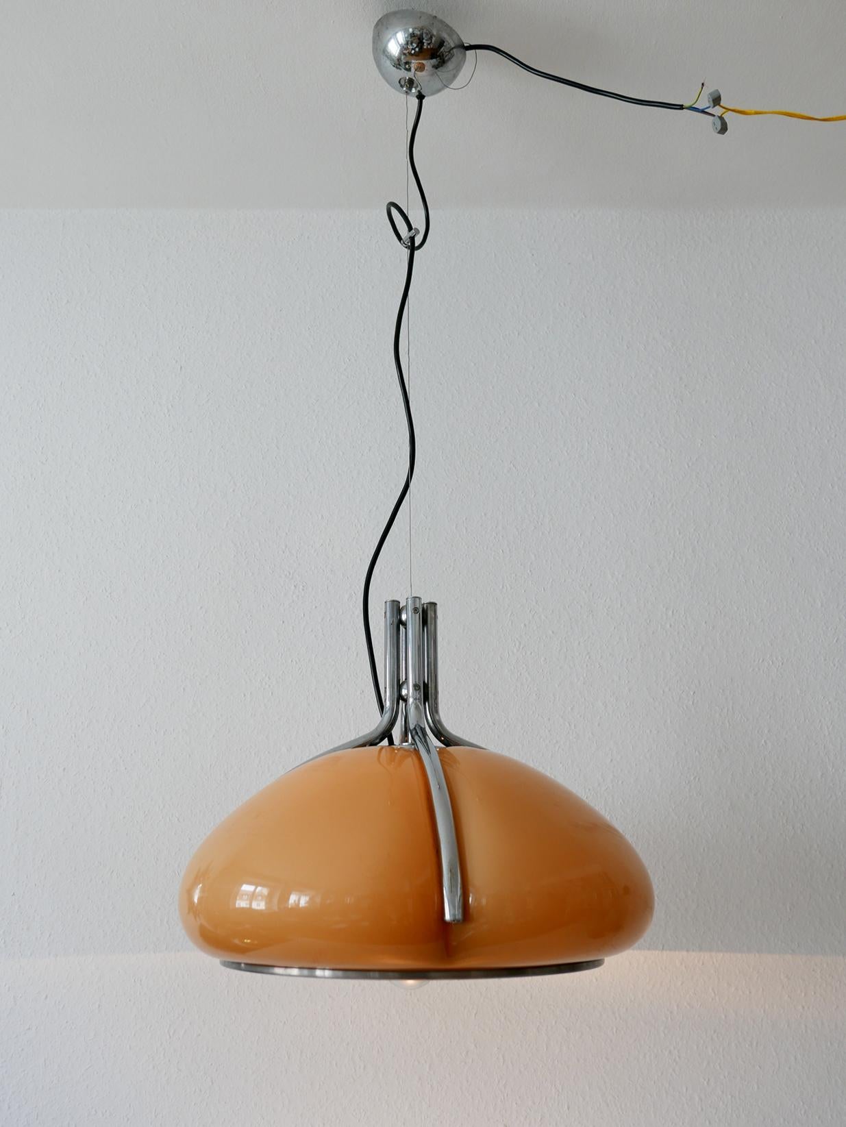 italien Lampe pendante Quadrifoglio moderne du milieu du siècle par Harvey Guzzini:: années 1960:: Italie
