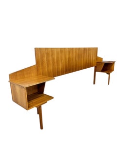 Mid-Century Modern Queen Size Headboard w/Nightstands