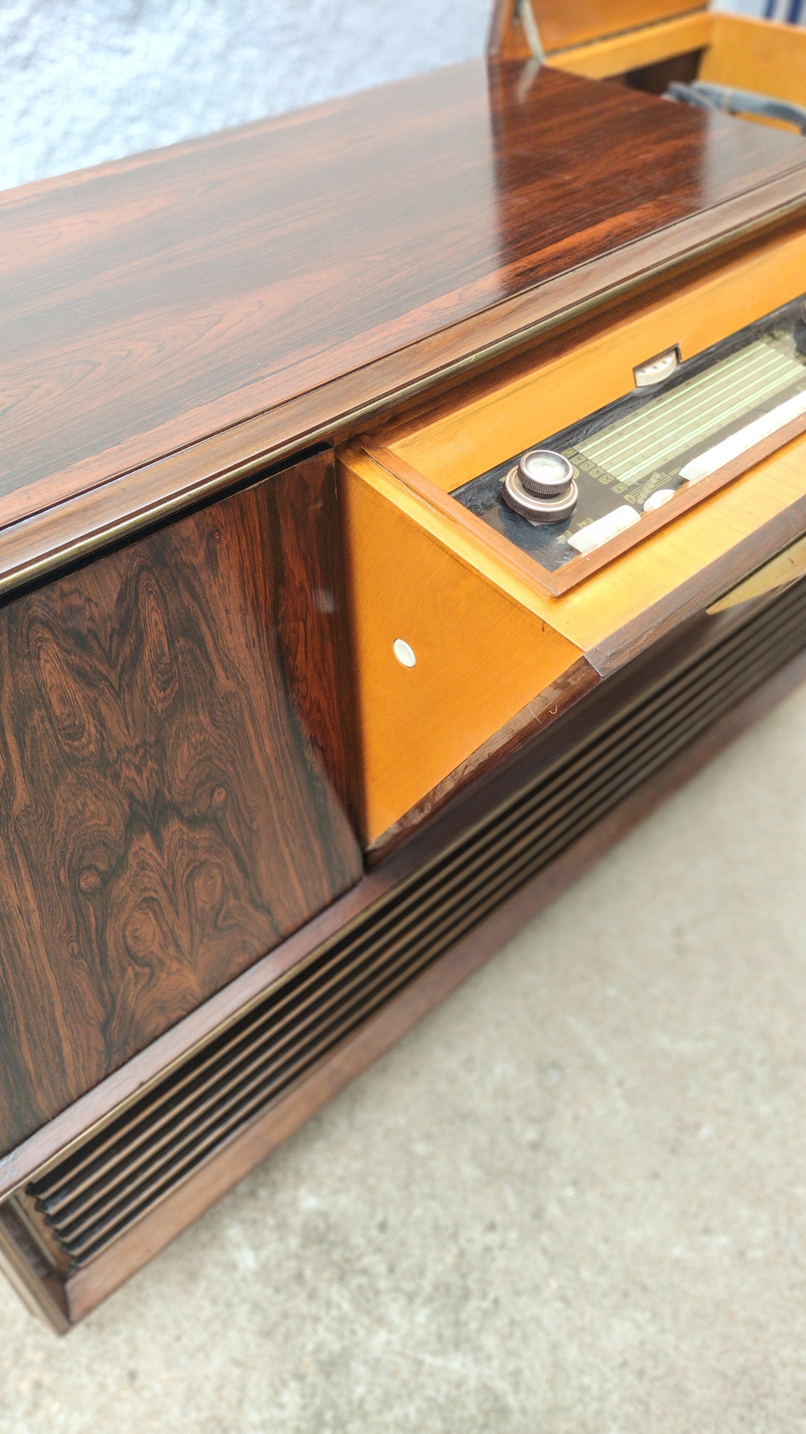 Mid-Century Modern Radio Victrola Telefunken in Rosewood 'Does Not Work' 1