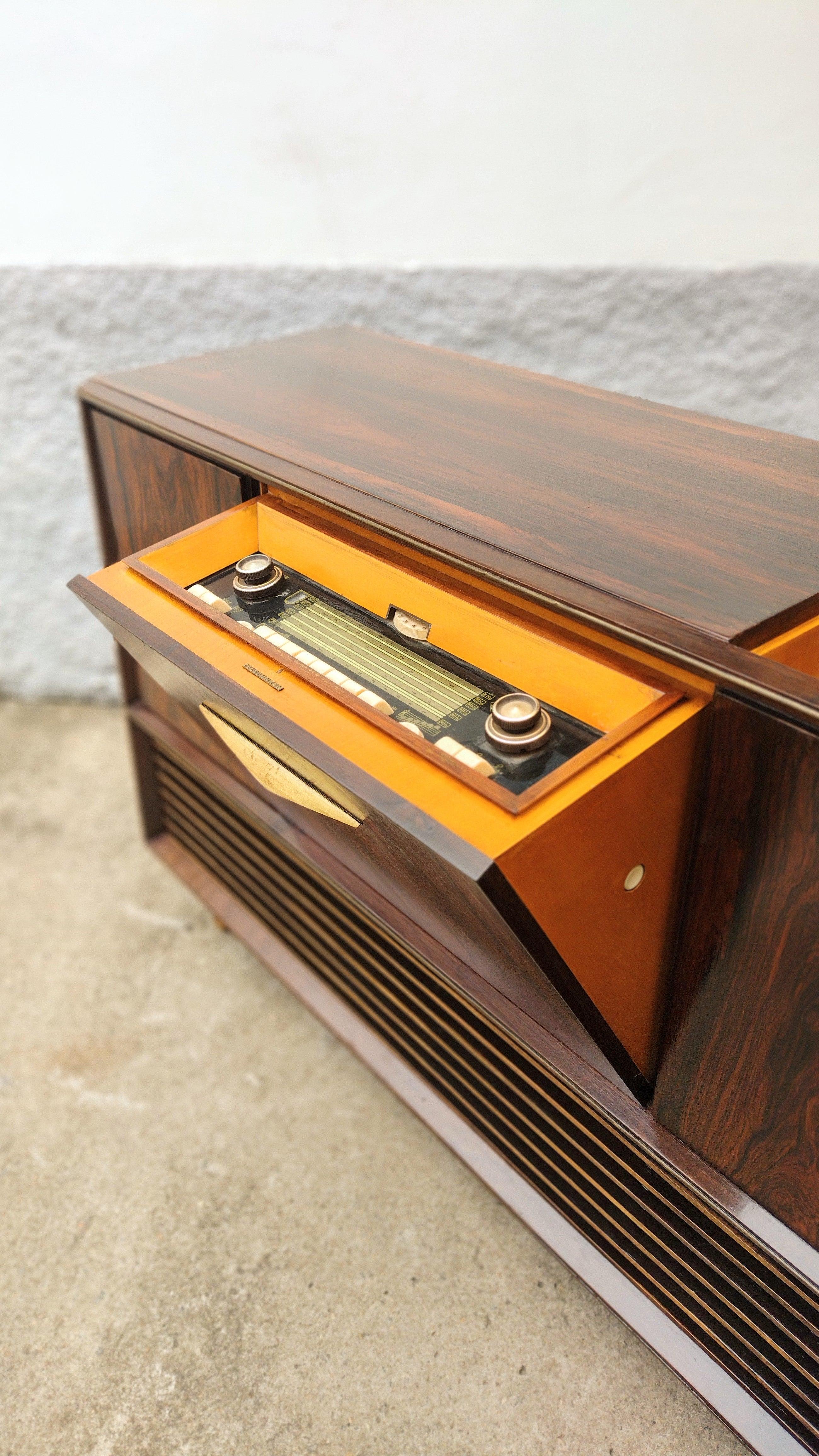 Mid-Century Modern Radio Victrola Telefunken in Rosewood 'Does Not Work' 3