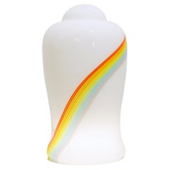 Mid Century Modern "Rainbow" Table Lamp, Vetri Murano, 1980s