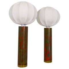 Seltene und große Keramik-Tischlampen, Mid-Century Modern, Schweden 1960er Jahre
