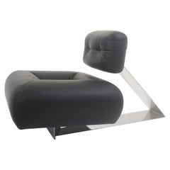 Rara sedia da salotto "Aran" Oscar Niemeyer, anni Settanta