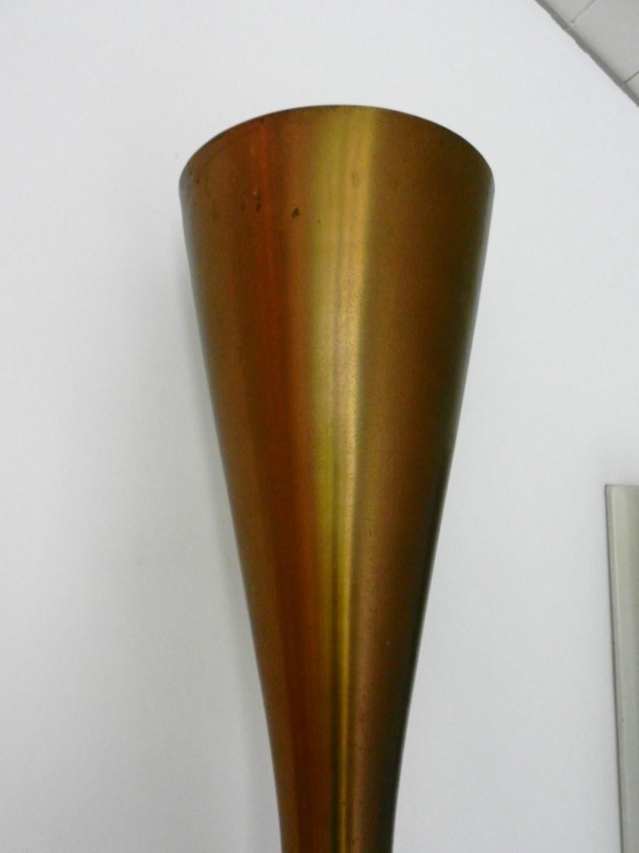Brass Mid Century Modern rare brass floor lamp by Pieto Chiesa for Fontana Arte. For Sale