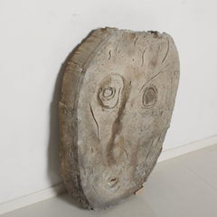 Mid 20th Century Brutalist Head Figure Abstract Sculpture
