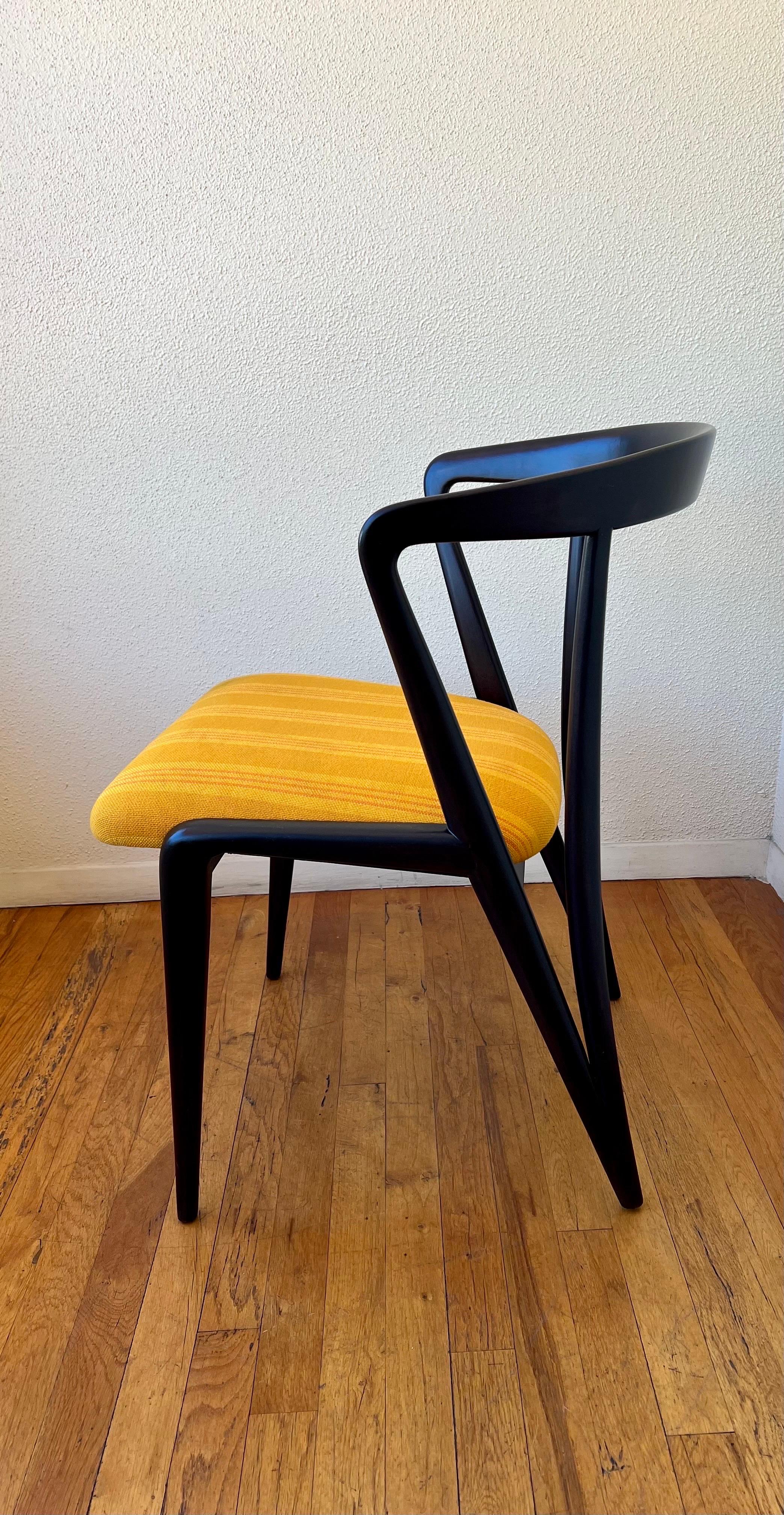 Italian Mid-Century Modern Rare Chair by Bertha Schaefer for Singer & Sons Lacquer For Sale