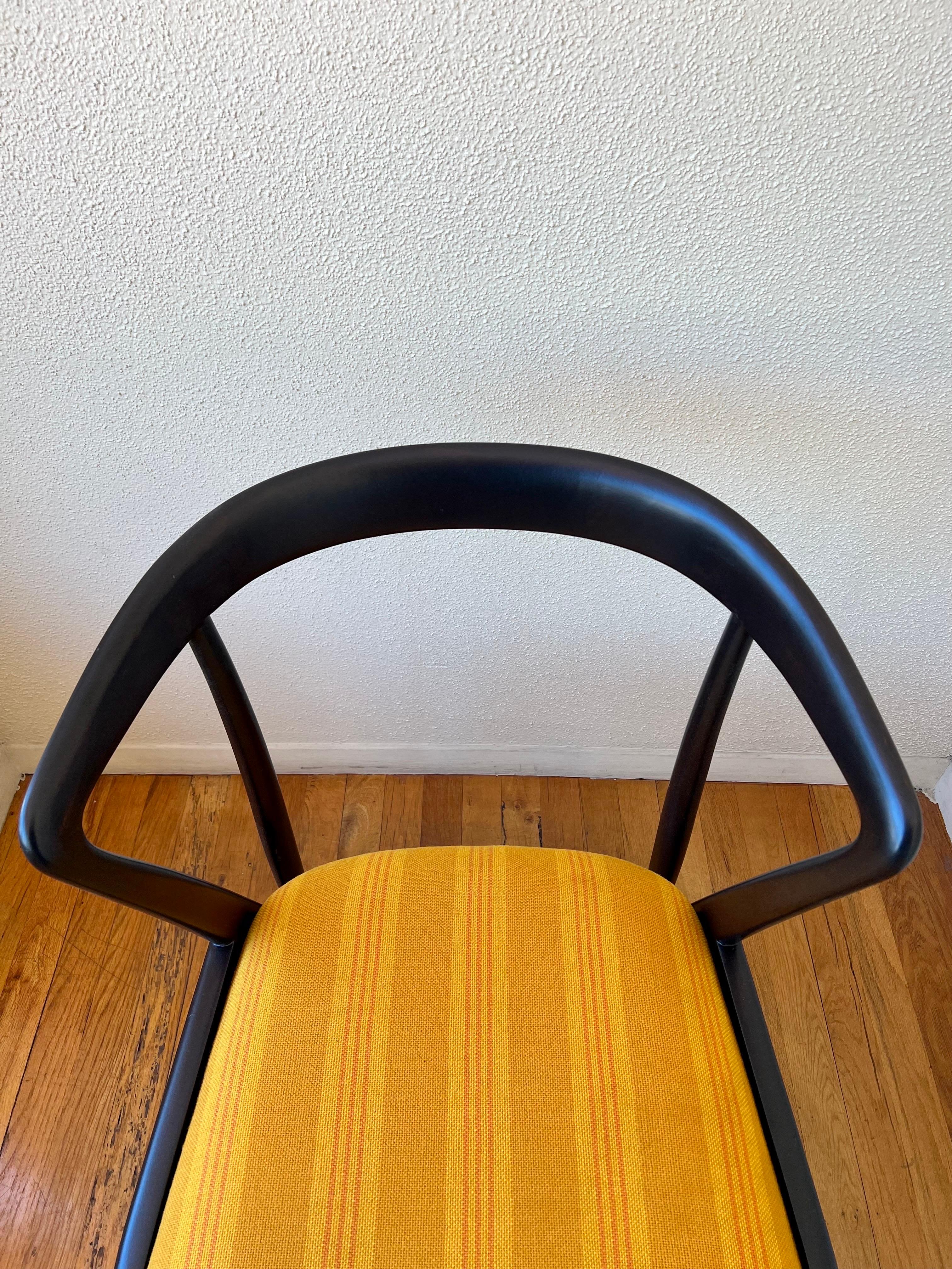 20th Century Mid-Century Modern Rare Chair by Bertha Schaefer for Singer & Sons Lacquer For Sale