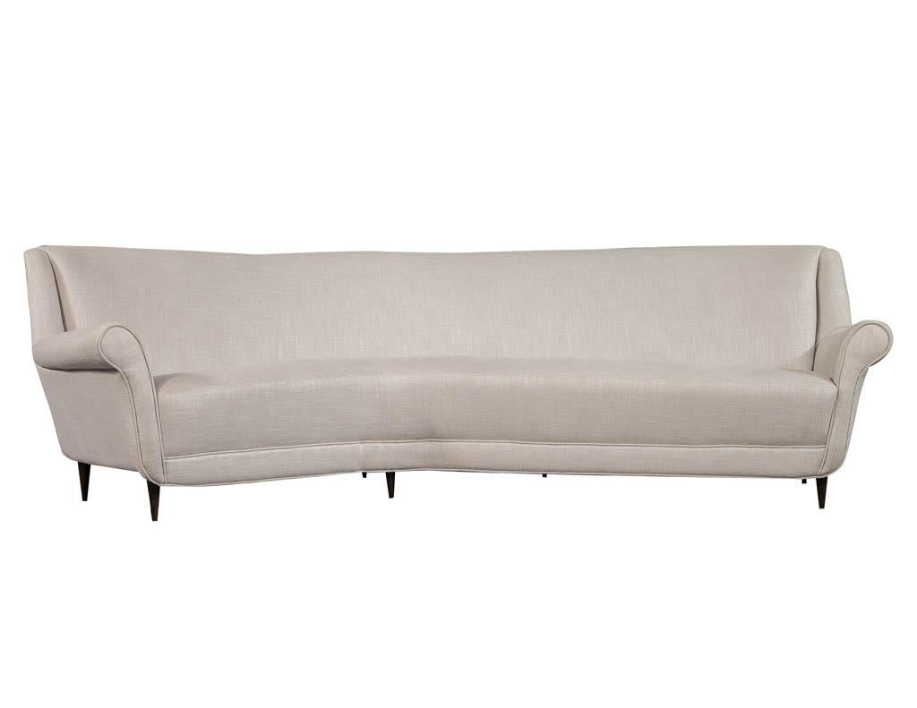 Mid-Century Modern Rare Corner Italian Sofa Attributed to Marco Zanuso In Excellent Condition In North York, ON
