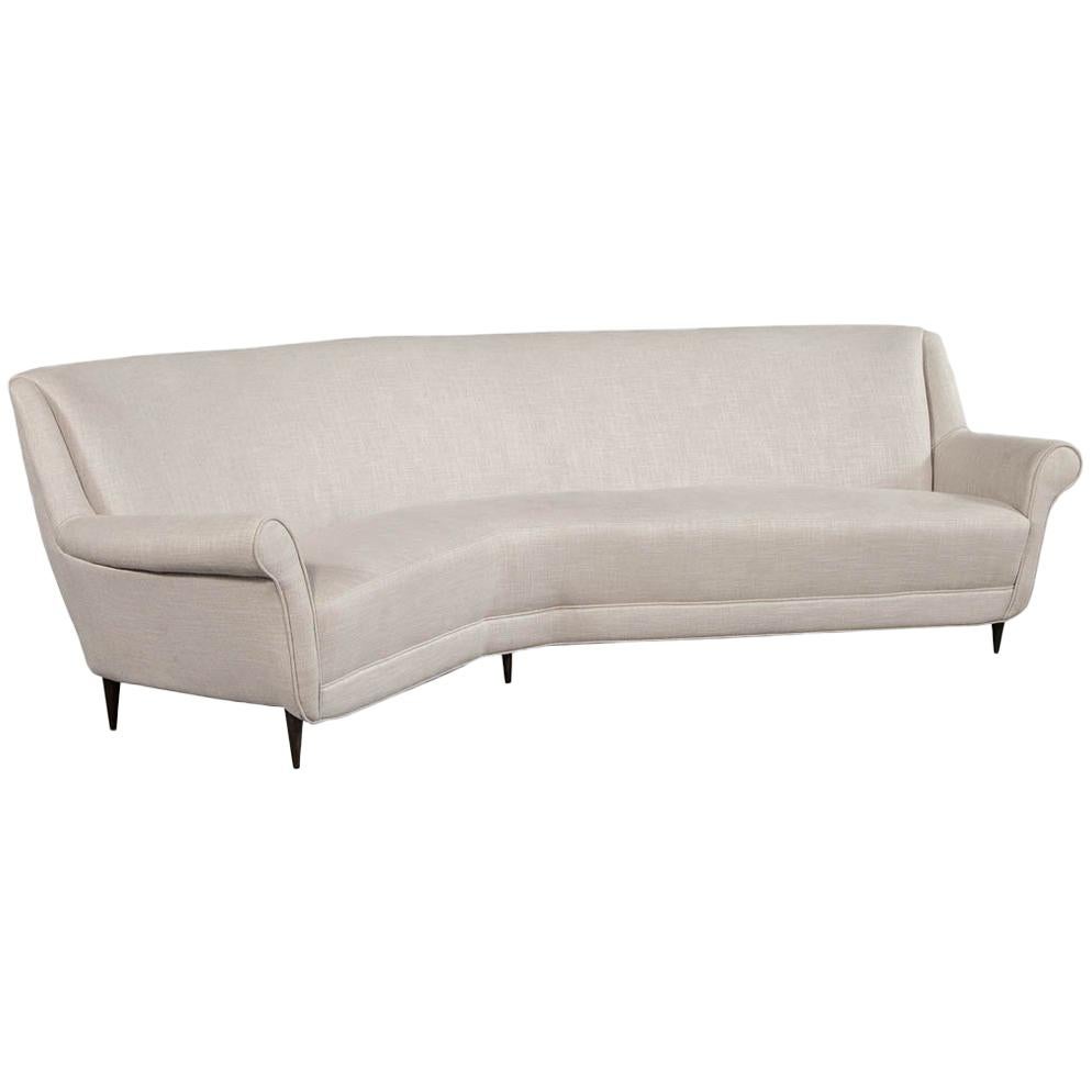 Mid-Century Modern Rare Corner Italian Sofa Attributed to Marco Zanuso