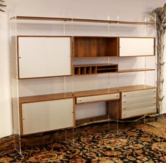 Mid-Century Modern Rare Georg Petersens Selectform Danish Wall Unit Lucite Wood