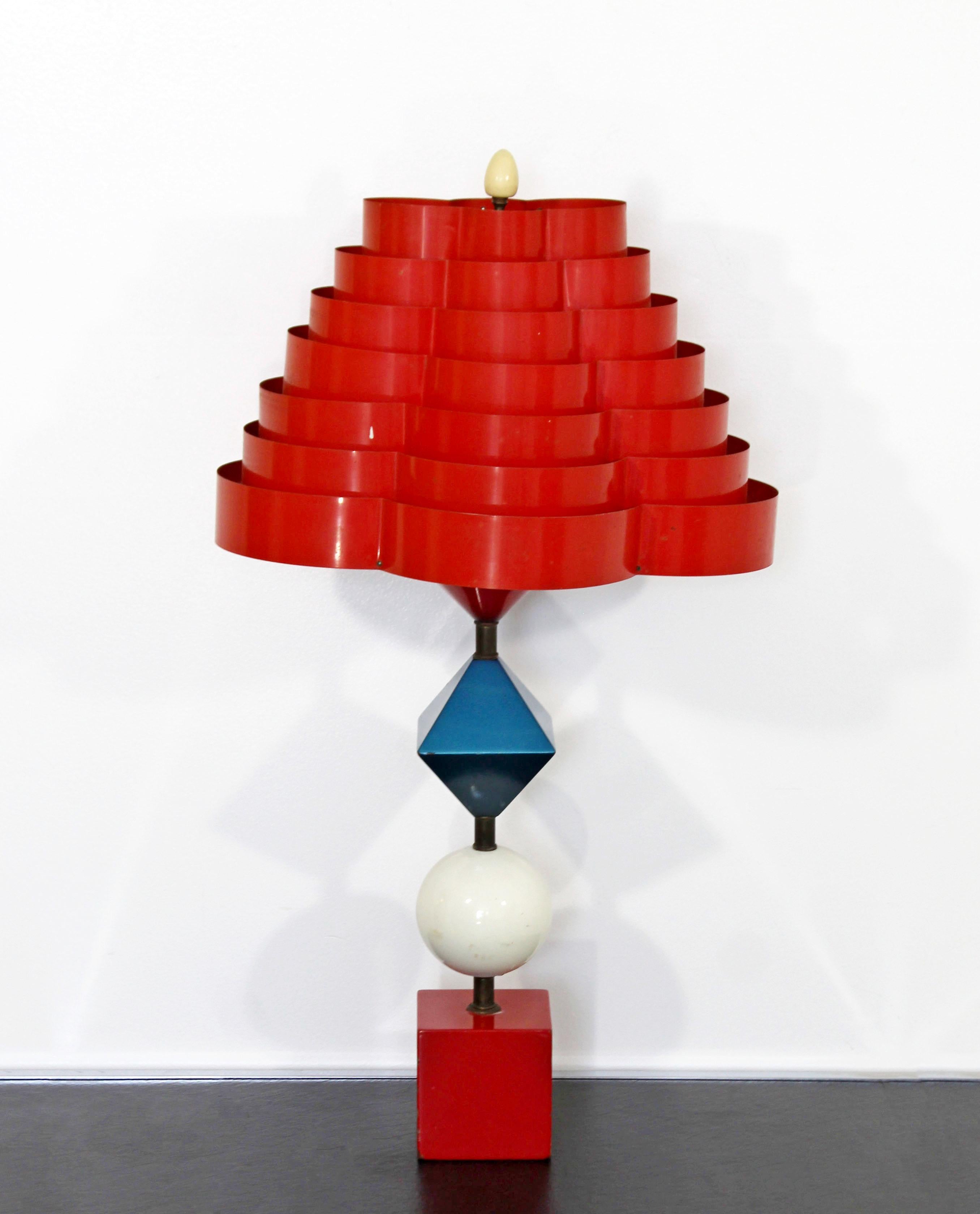 American Mid-Century Modern Rare Gerald Thurston Lightolier Lamp 1960s Memphis Style