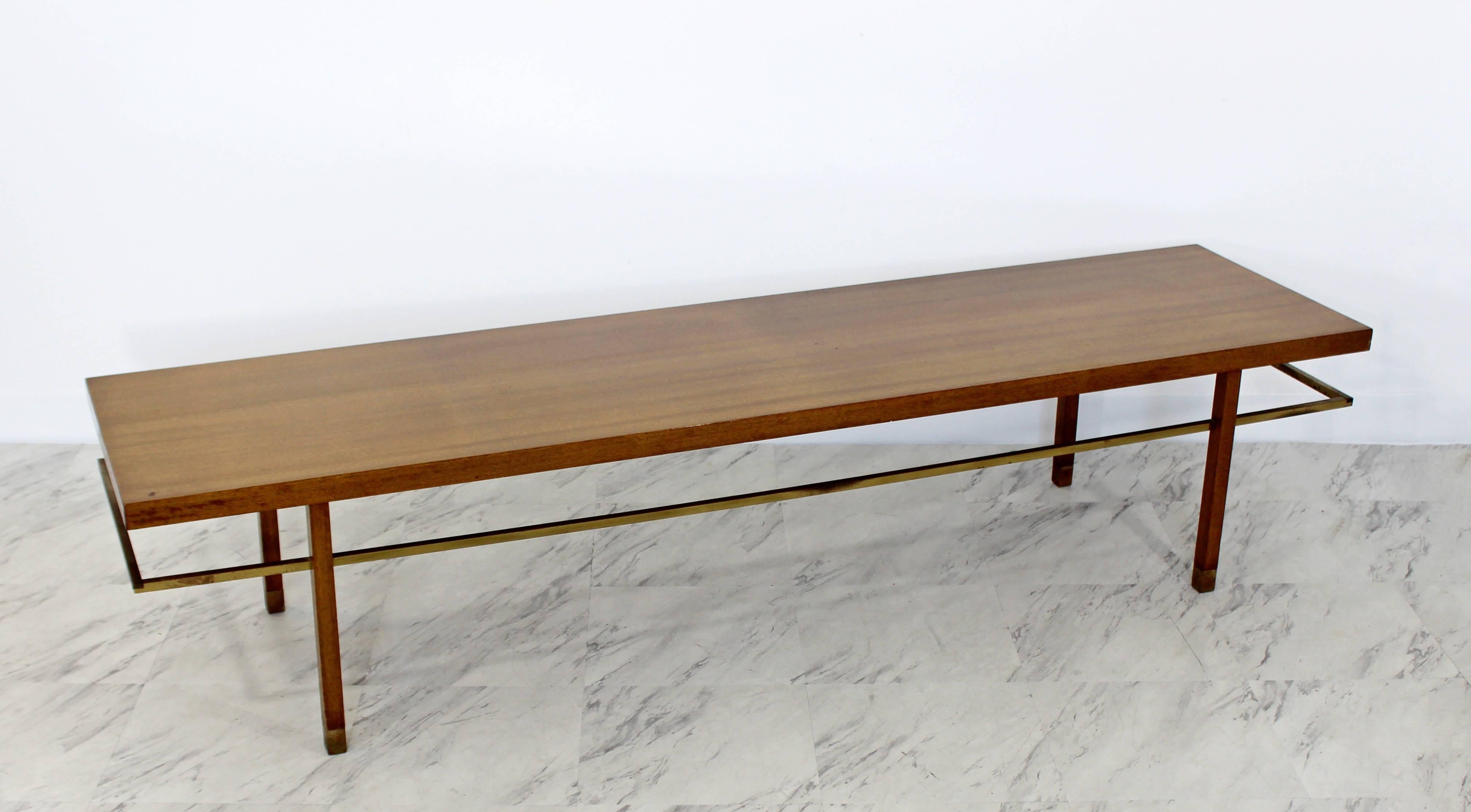 Mid-20th Century Mid-Century Modern Rare Harvey Probber Brass Frame Bench Lenor Larsen Cushions