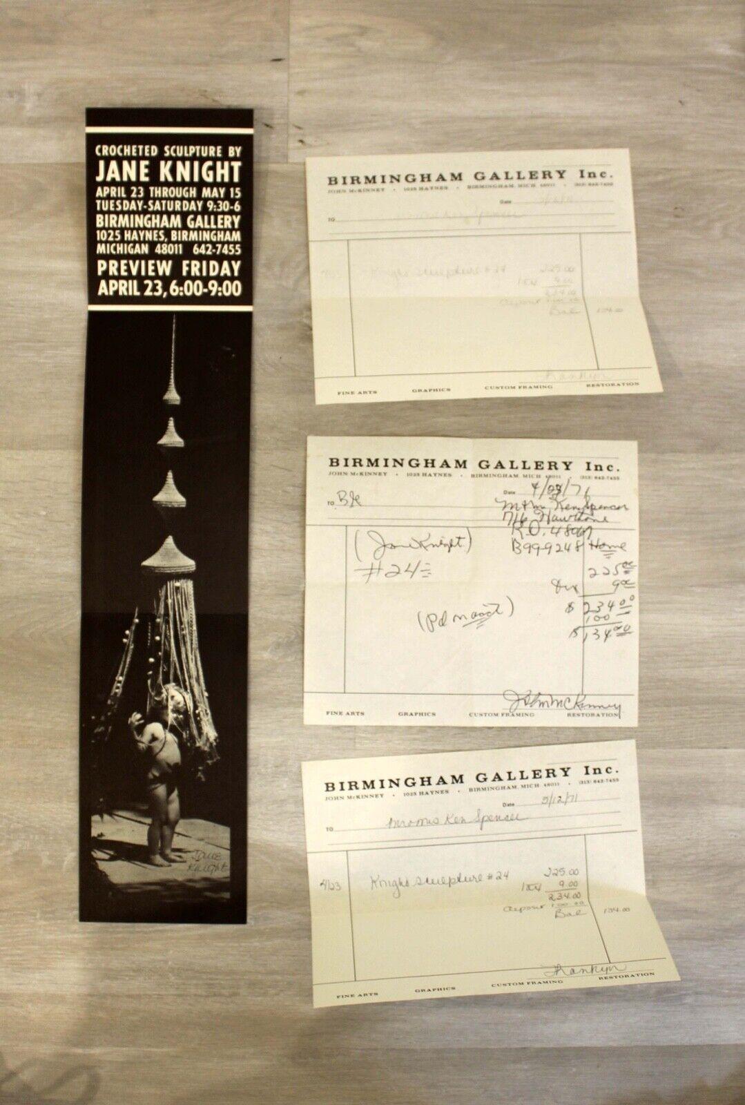 Mid Century Modern Rare Jane Knight Macrame Fiber Art Bell Chimes 1971 2
