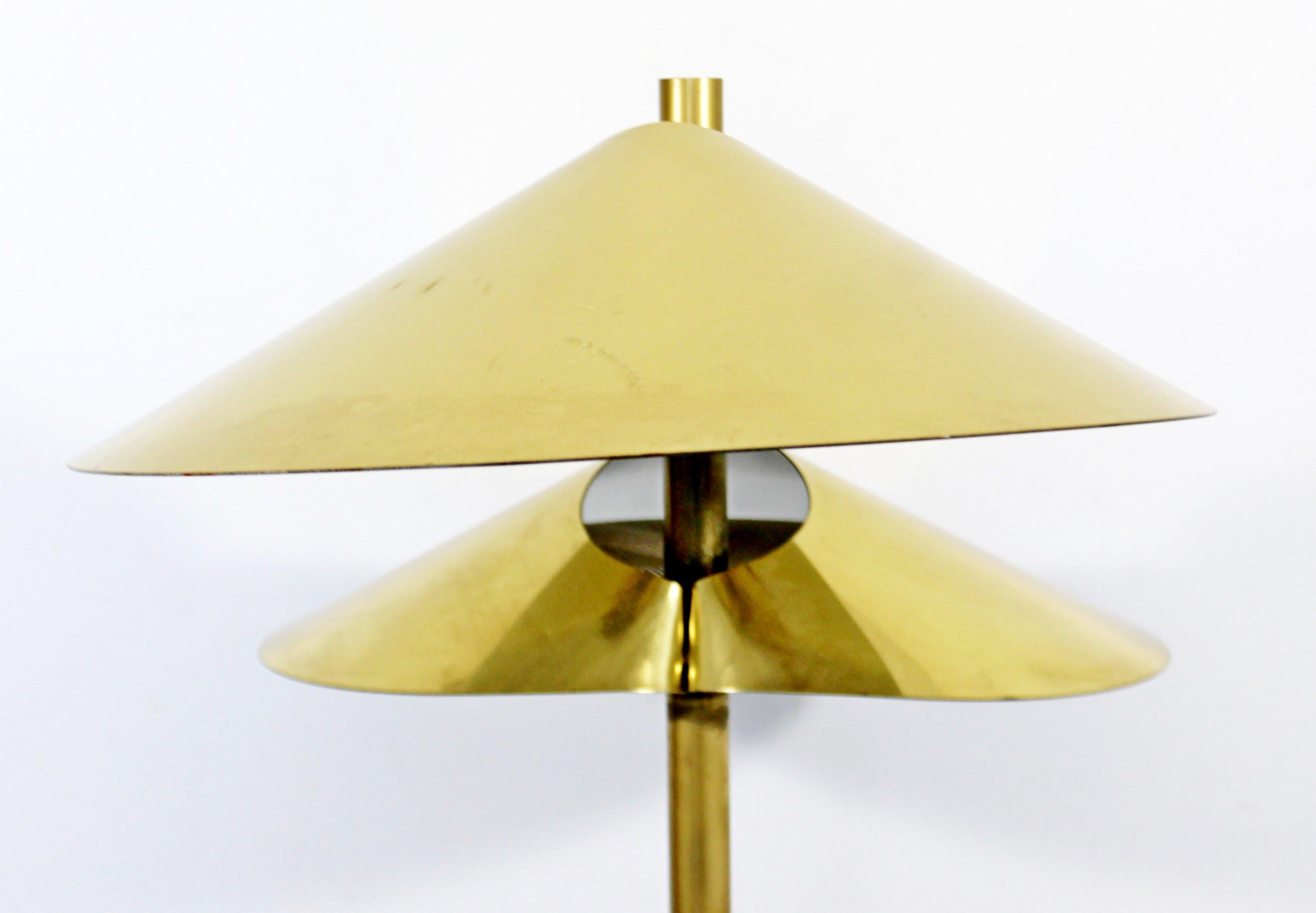 Late 20th Century Mid-Century Modern Rare Jere Brass Lily Pad Petal Floor Lamp Signed, Dated 1977