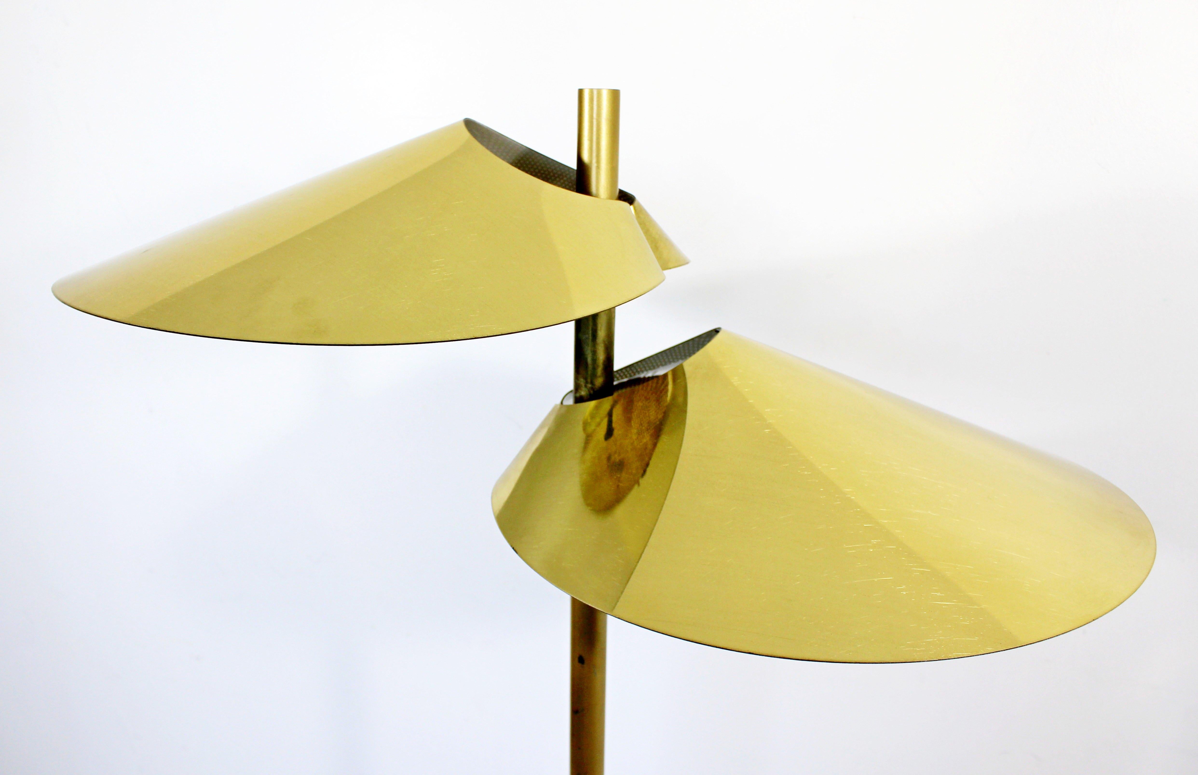 Mid-Century Modern Rare Jere Brass Lily Pad Petal Floor Lamp Signed, Dated 1977 1