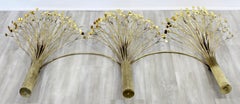 Mid-Century Modern Rare Jere Brass Three Tree Wall Sculpture Signed Dated 1970s