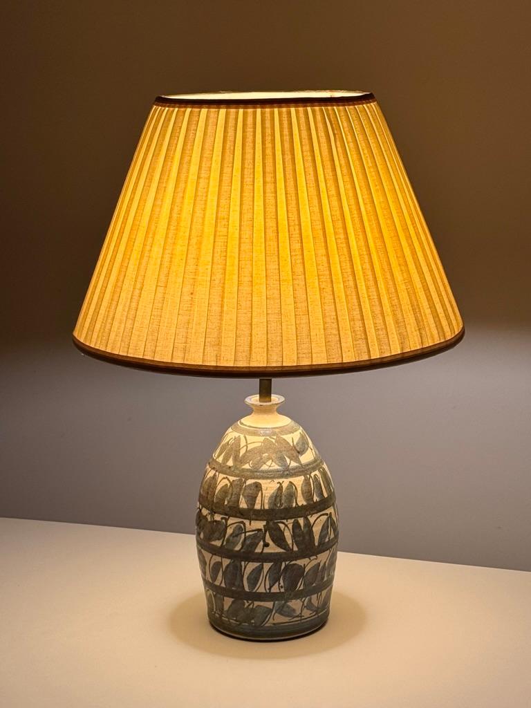 American Mid Century Modern Rare JT Abernathy Studio Pottery Ceramic Table Lamp 1960s For Sale