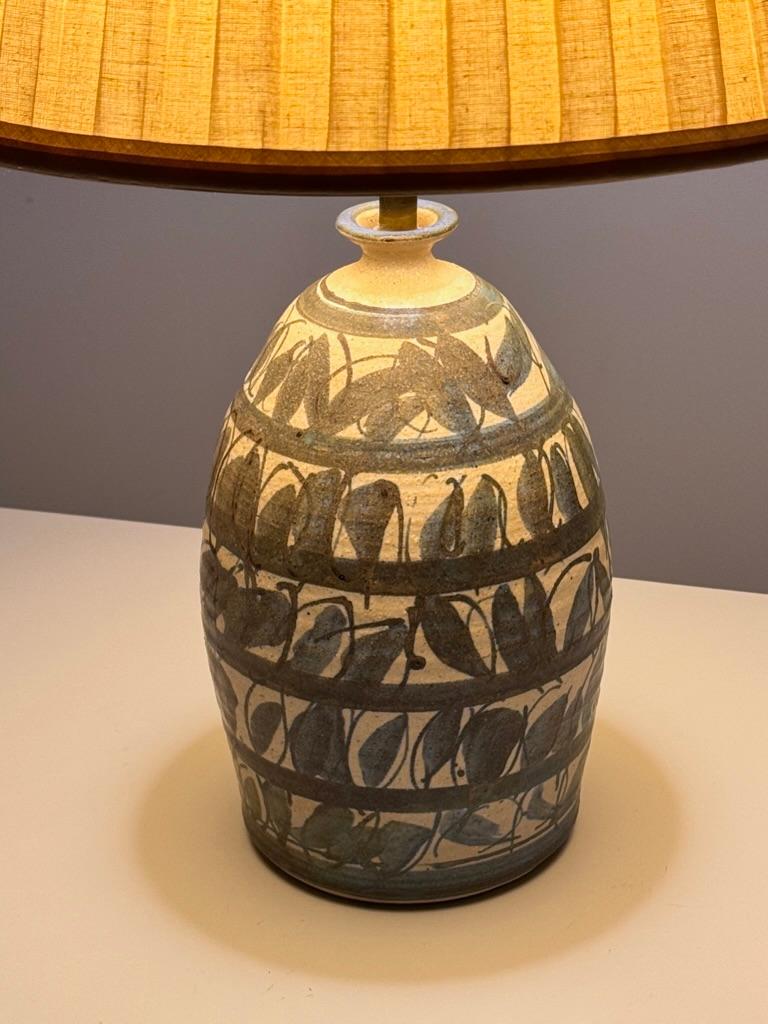 Mid Century Modern Rare JT Abernathy Studio Pottery Ceramic Table Lamp 1960s For Sale 2