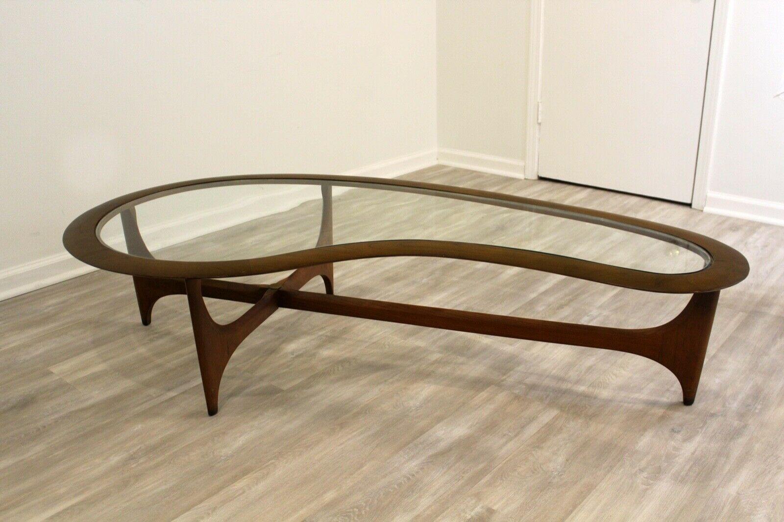 Mid-20th Century Mid-Century Modern Rare Lane Walnut Wood Amoeba Coffee Table